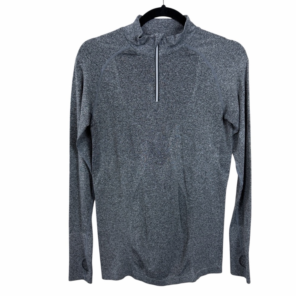 ZYIA Active Light Gray Fog Performance Moisture Wicking 1/4 Zip Pullover Sz‎ M